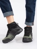 Czarno-zielone buty trekkingowe - 38