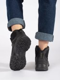 Czarno-zielone buty trekkingowe - 38