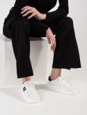 Białe sneakersy ażurowe ze skóry naturalnej - 39
