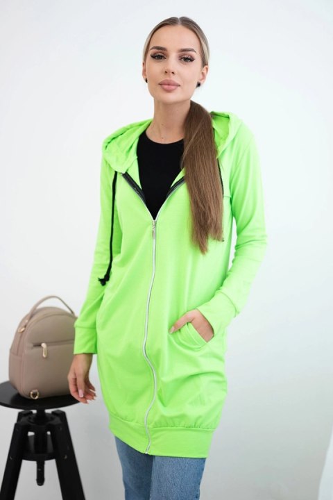 Bluza sukienkowa z kapturem zielony neon uniwersalny Bluza sukienkowa z kapturem zielony neon uniwersalny