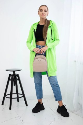 Bluza sukienkowa z kapturem zielony neon uniwersalny