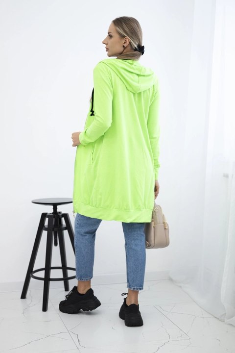 Bluza sukienkowa z kapturem zielony neon uniwersalny Bluza sukienkowa z kapturem zielony neon uniwersalny
