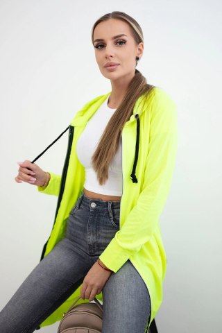 Bluza sukienkowa z kapturem żółty neon uniwersalny