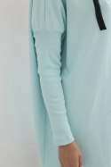 Bluza oversize z asymetrycznymi bokami miętowa uniwersalny