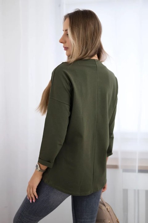 Bluzka z grafiką American Girl khaki S/M - L/XL L/XL
