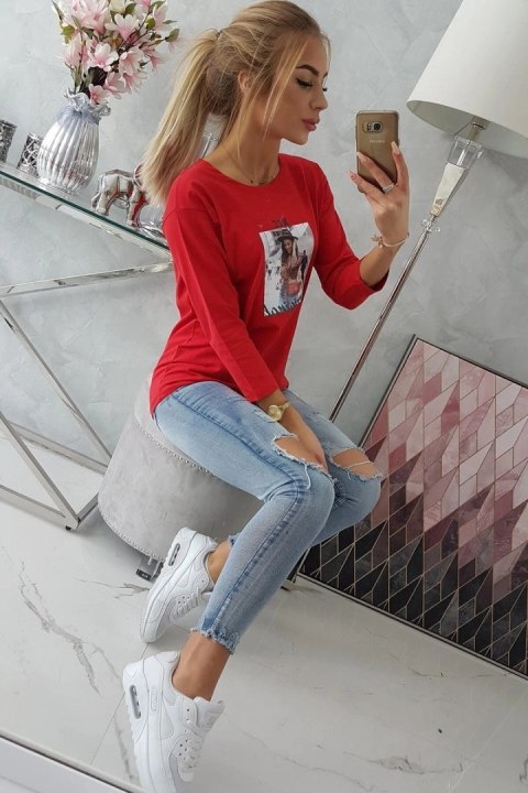 Bluzka z nadrukiem Original czerwona uniwersalny