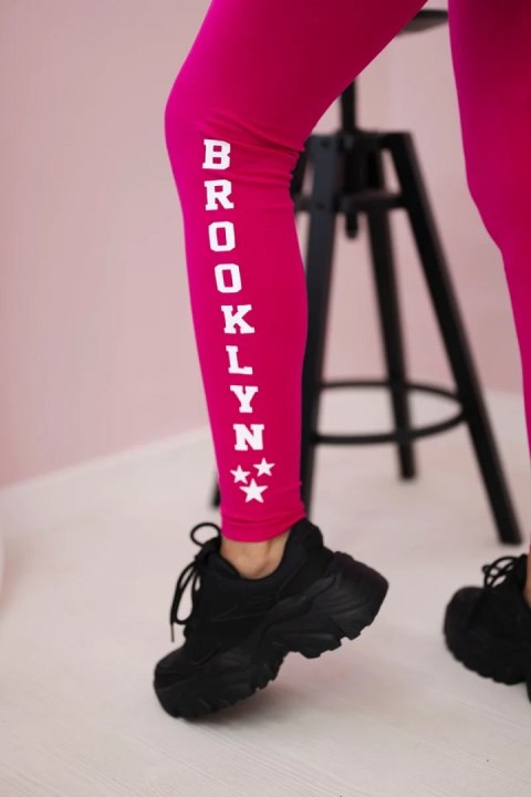 Spodnie leginsy Brooklyn fuksja uniwersalny