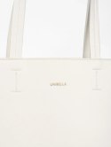 Duża biała torebka shopper z ćwiekami - one size