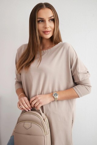 Bluzka oversize ciemny beżowy uniwersalny