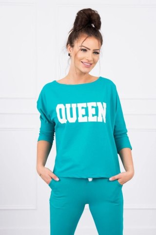 Komplet z nadrukiem Queen zielony uniwersalny