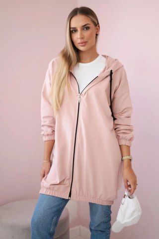 Bluza z nadrukiem "The world is yours" ciemny pudrowy róż uniwersalny