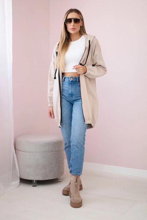 Bluza z nadrukiem "The world is yours" jasny beżowy uniwersalny