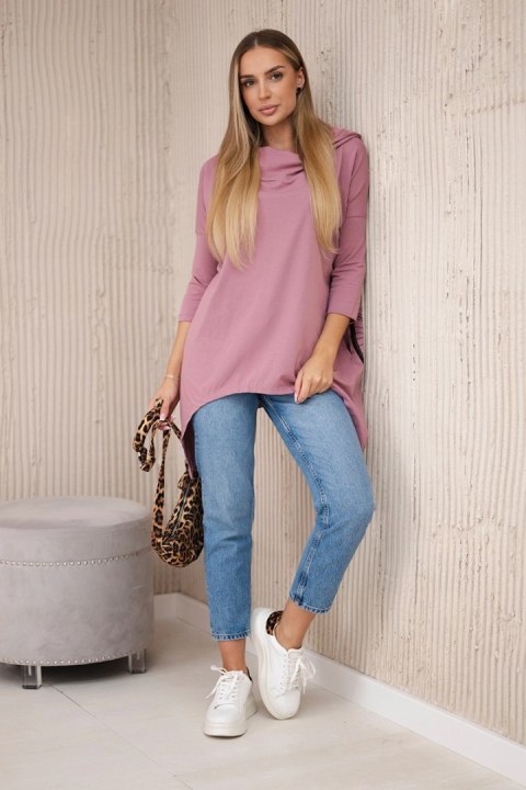 Bluza z nadrukiem roweru ciemny różowy uniwersalny