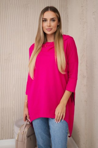Bluza z nadrukiem roweru fuksja uniwersalny