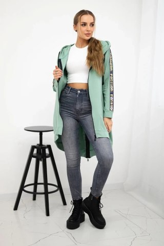 Bluza z suwakiem z tyłu ciemna miętowa uniwersalny