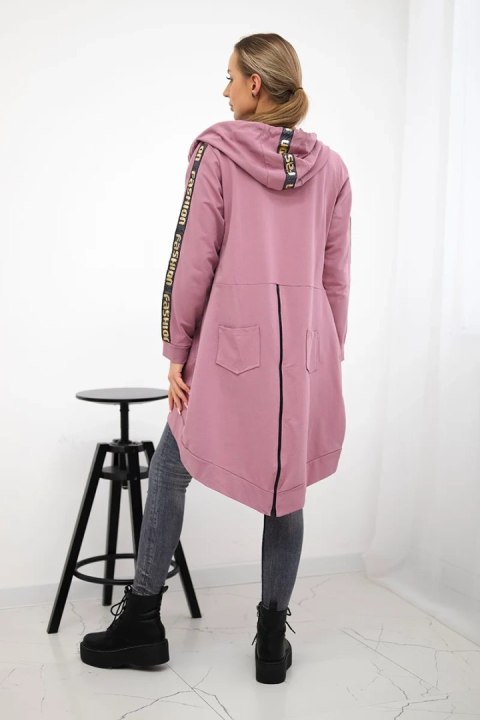 Bluza z suwakiem z tyłu ciemno różowa uniwersalny