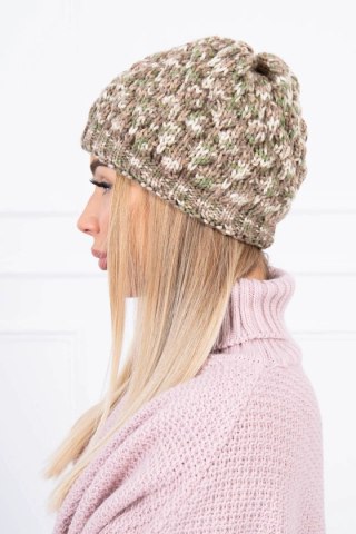 Czapka K156 khaki + ecru uniwersalny
