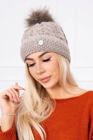 Czapka K161 ciemno beżowa uniwersalny