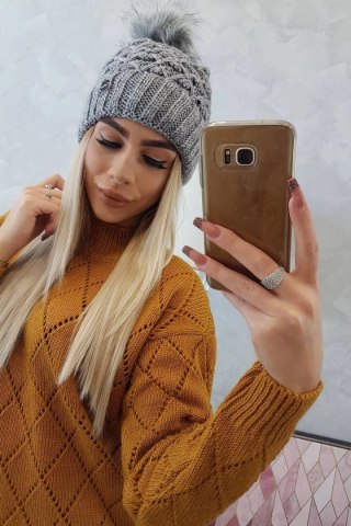Czapka K165 ciemno szara uniwersalny