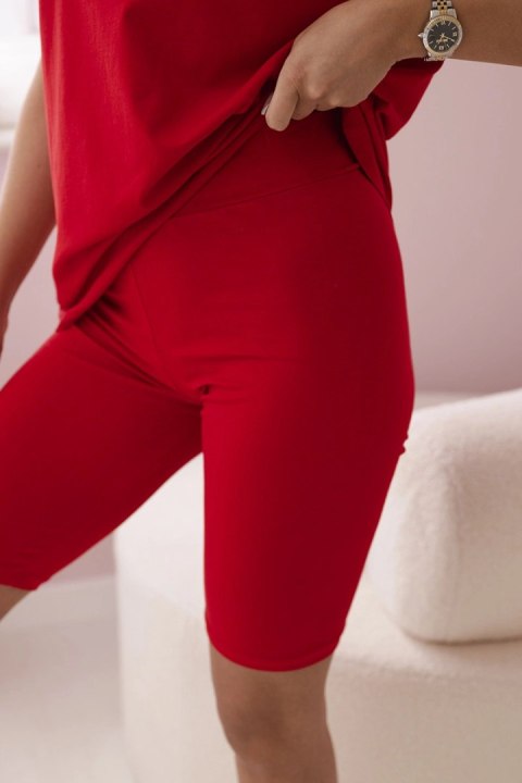 Komplet top+legginsy czerwony uniwersalny