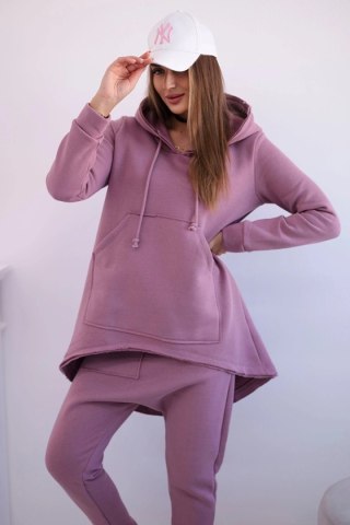 Komplet ze spodniami Baggy ciemny różowy uniwersalny