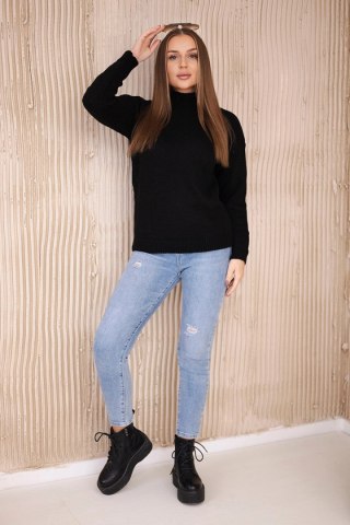 Sweter z półgolfem czarny uniwersalny