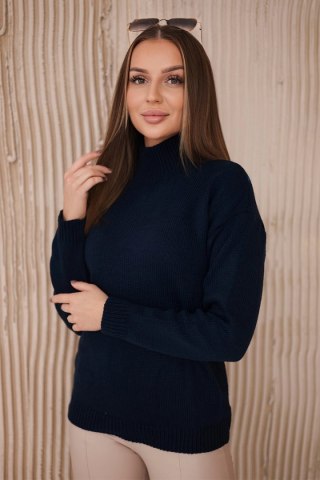 Sweter z półgolfem granatowy uniwersalny