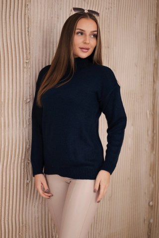 Sweter z półgolfem granatowy uniwersalny