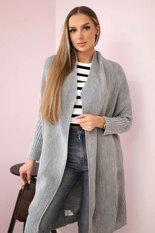 Sweter z rękawami typu nietoperz jasny szary uniwersalny