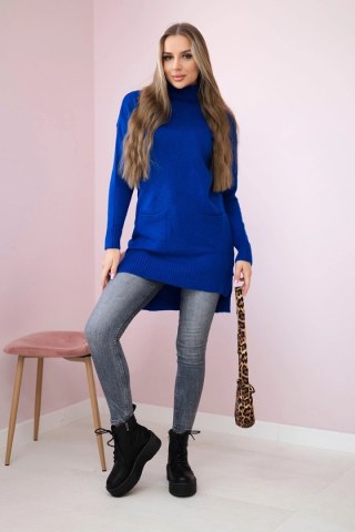 Sweter ze stójką chabrowy uniwersalny