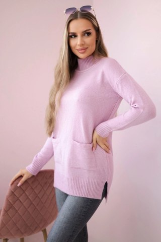Sweter ze stójką fioletowy uniwersalny