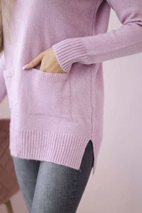 Sweter ze stójką fioletowy uniwersalny