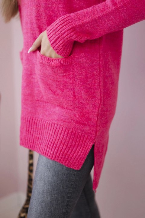 Sweter ze stójką różowy uniwersalny