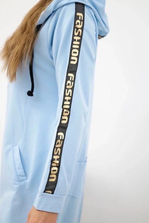 Bluza z suwakiem z tyłu błękitna uniwersalny