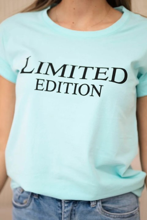 Bluzka Limited edition miętowy+czarny uniwersalny