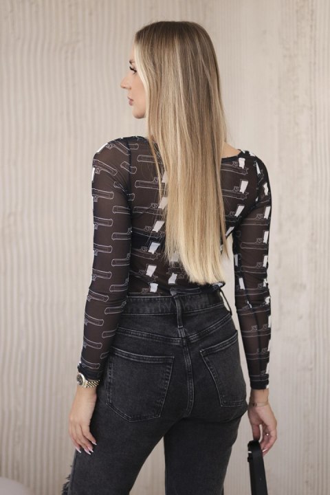 Bluzka body w pistolety czarna uniwersalny