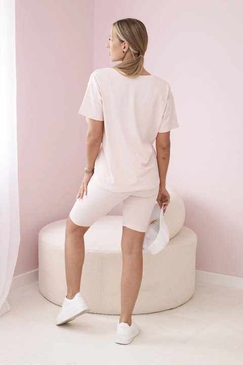 Komplet top+legginsy ciemny pudrowy róż uniwersalny