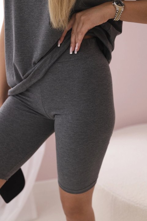 Komplet top+legginsy grafitowy uniwersalny