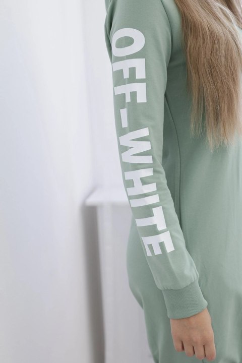Sukienka Off White ciemny miętowy uniwersalny