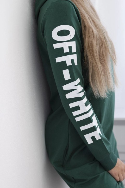 Sukienka Off White ciemny zielony uniwersalny
