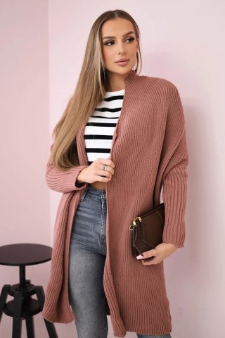 Sweter z rękawami typu nietoperz ciemny różowy uniwersalny