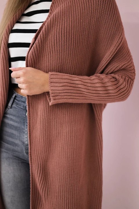 Sweter z rękawami typu nietoperz ciemny różowy uniwersalny