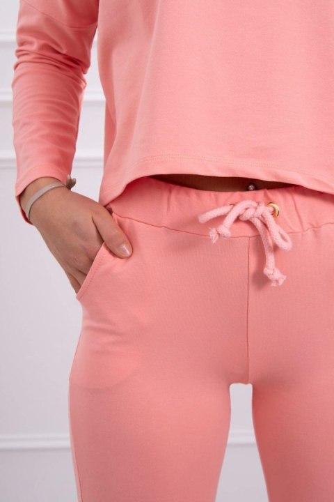 Komplet z bluzką oversize morelowy uniwersalny