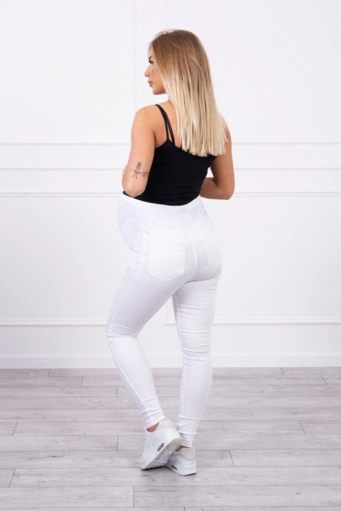 Spodnie jeansowe ciążowe białe 2XL