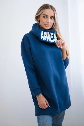Bluza ocieplana z kapturem jeansowy uniwersalny