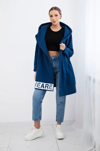 Bluza ocieplana z suwakiem jeansowa uniwersalny