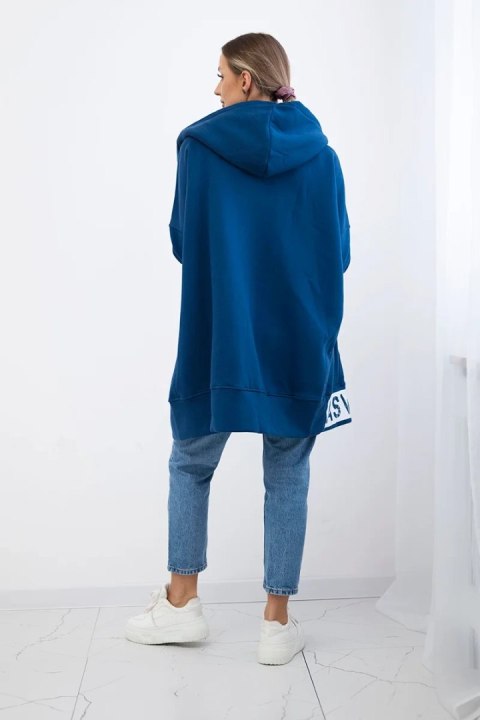 Bluza ocieplana z suwakiem jeansowa uniwersalny