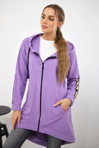 Bluza z suwakiem z tyłu ciemno fioletowa uniwersalny