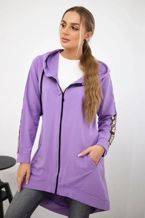 Bluza z suwakiem z tyłu ciemno fioletowa uniwersalny