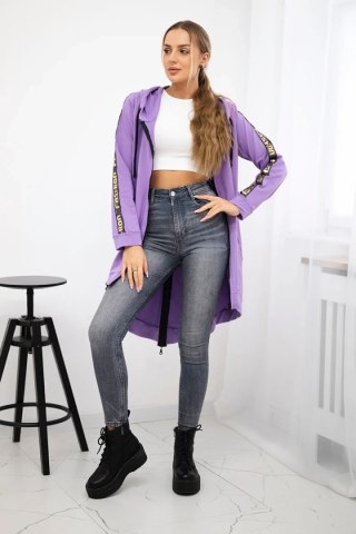 Bluza z suwakiem z tyłu ciemno fioletowa uniwersalny